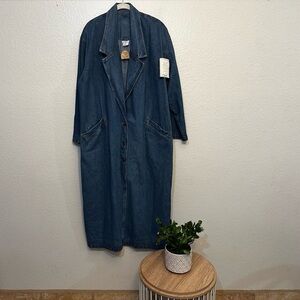 Vintage CMC Color Me Cotton 100% Cotton Denim Duster Women's Size Large